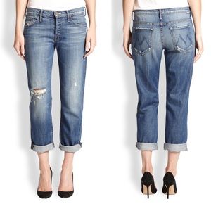 Mother The Loosey cropped boyfriend jeans